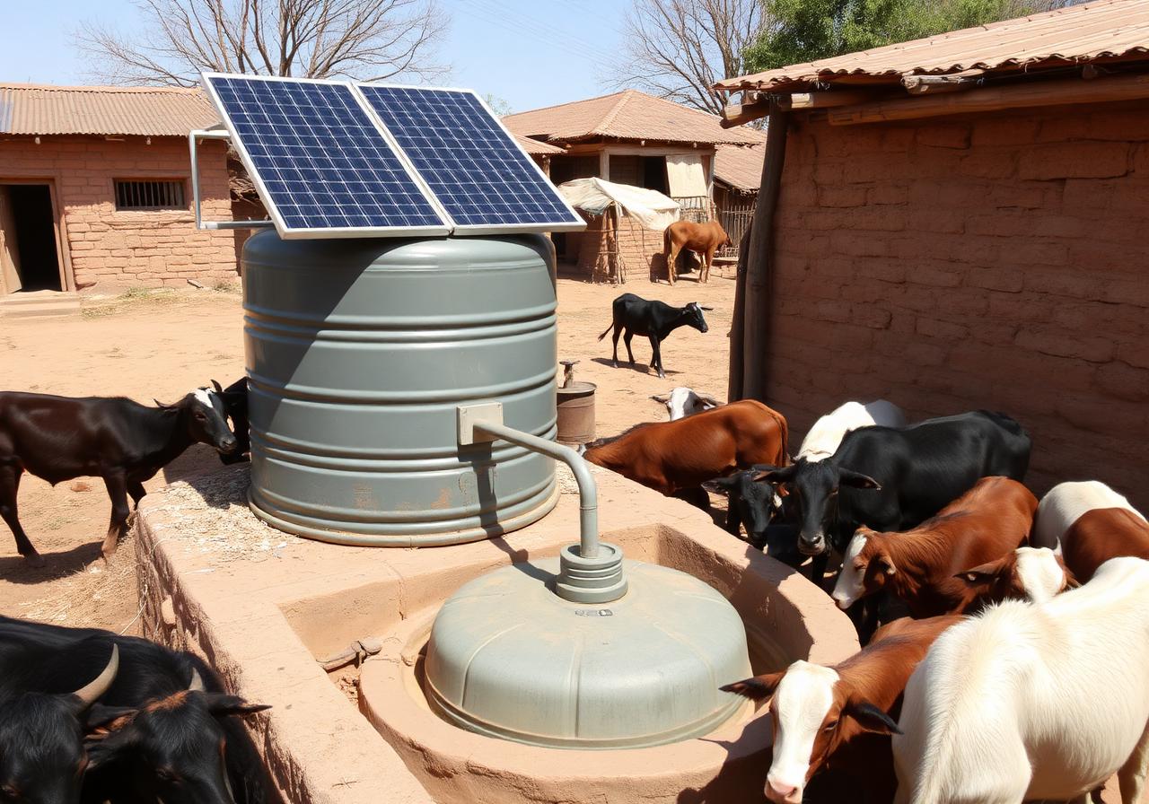 Abastecimiento de agua para comunidad rural y ganadería
